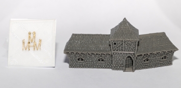 Haus "Alte Schenke" dunkelgrau zum Selbst-Colorieren (KW)