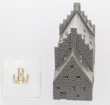 Haus "Späte Hanse" dunkelgrau zum Selbst-Colorieren (KW)