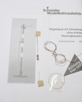 LED Kupferlackdraht und Widerstang für Flügel-Signal