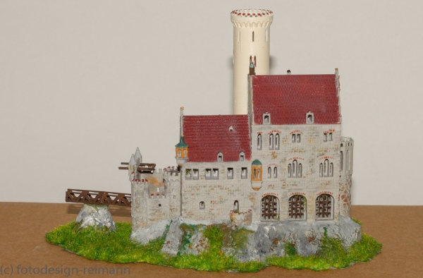 Schloss Lichtenstein Handcoloriert - Unikat