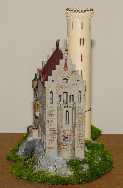Schloss Lichtenstein Handcoloriert - Unikat